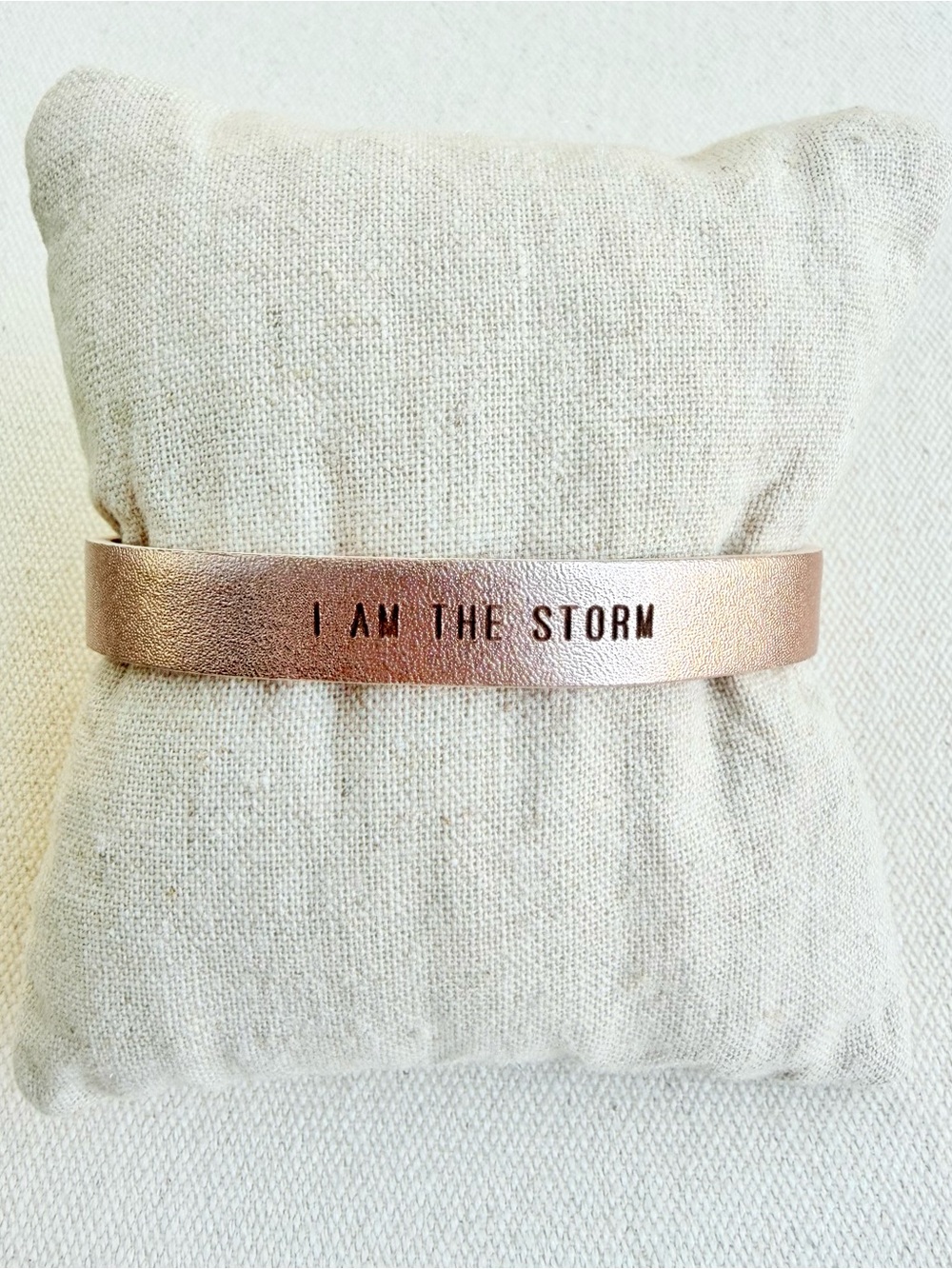 *Single Leather Band* KEEP COLLECTIVE Retired Engraved “I am the storm*